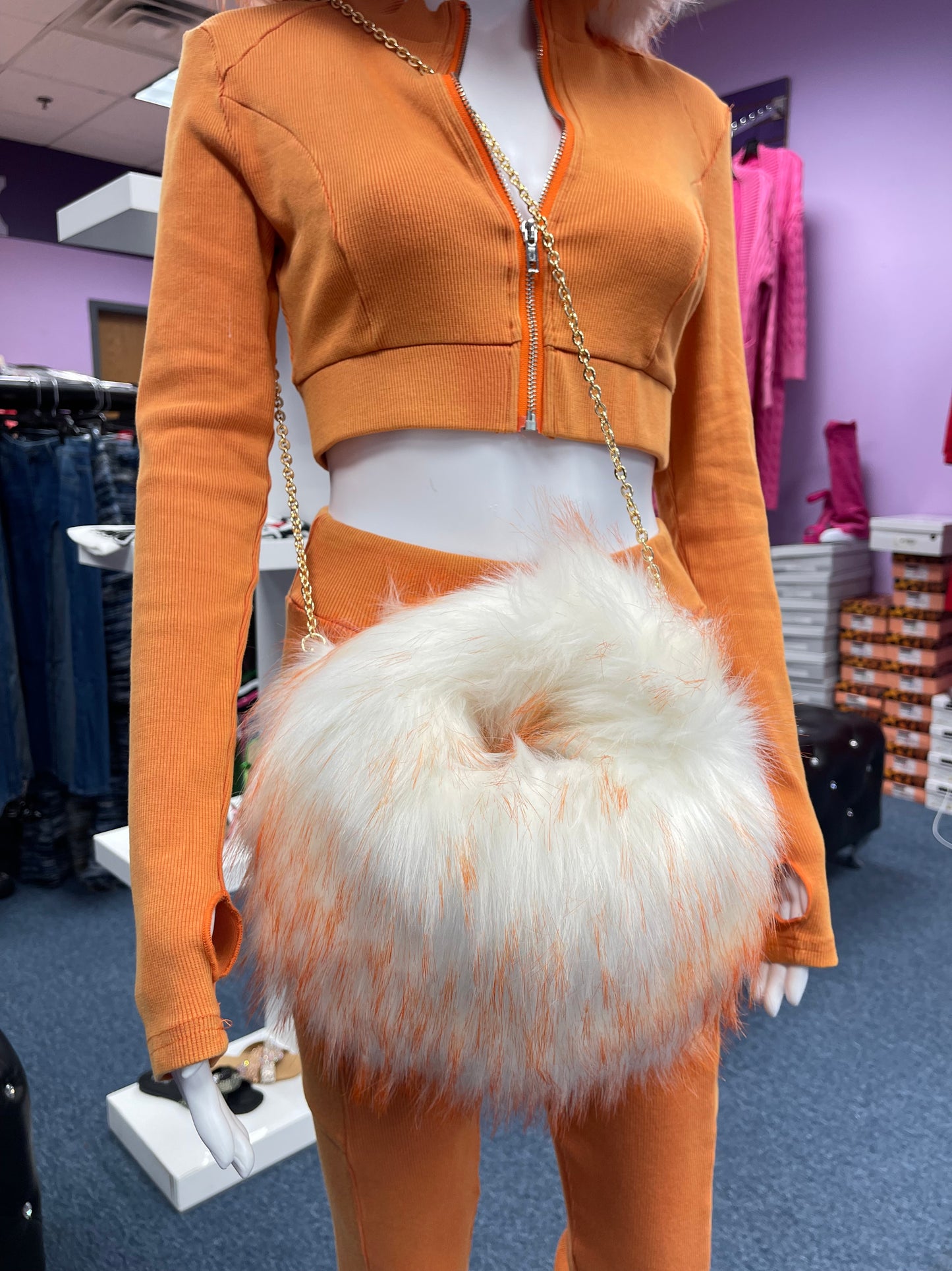 Faux Fur Handbag