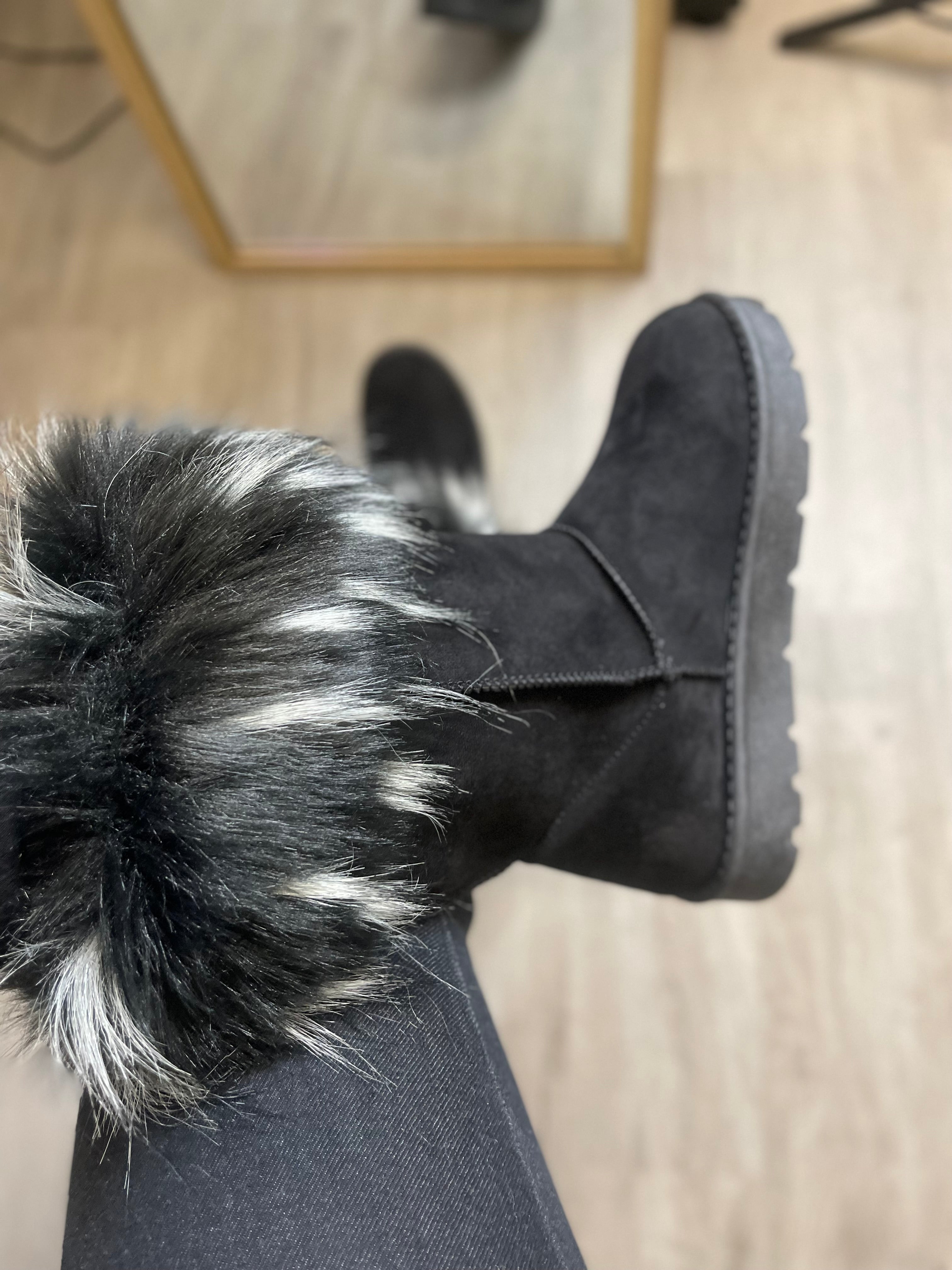 Fur Boots - Black