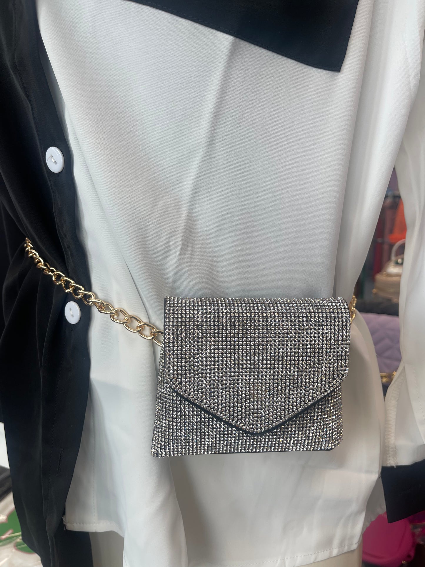Rhinestone Belt Bag