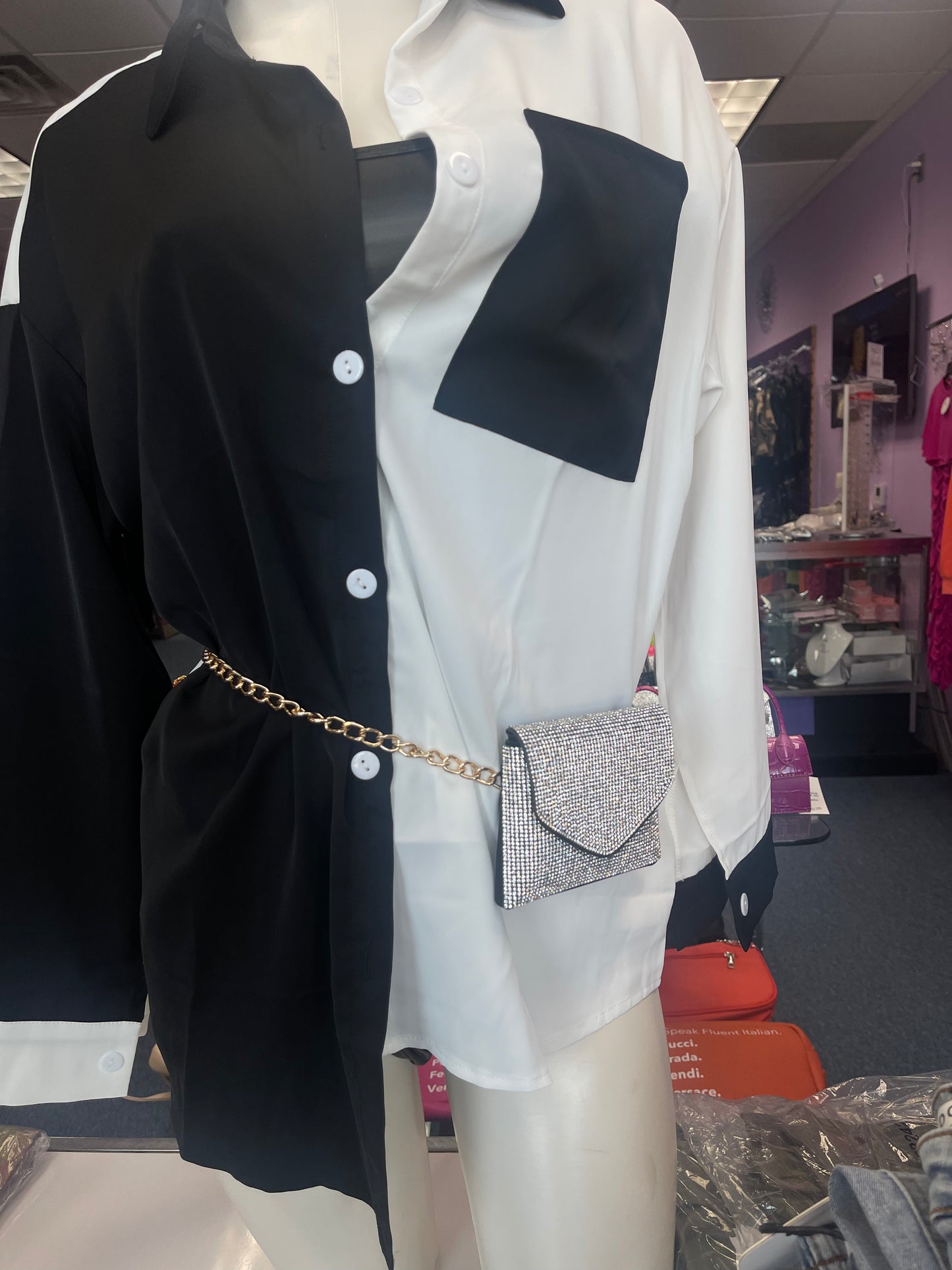 Rhinestone Belt Bag