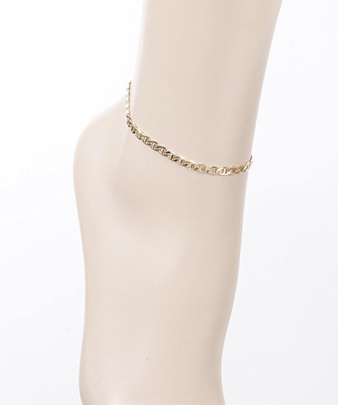 Link Chain Anklet- Gold - ShaeShoeBox